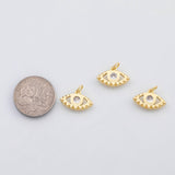 18K Gold PVD Evil eye charm s Charms - Tarnish Resistant