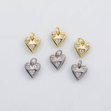 18K Gold PVD Heart charm s Charms - Tarnish Resistant