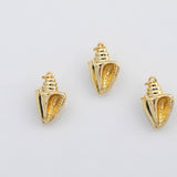 18K Gold PVD Sea shell conch seashell ocean beach summer charm s Charms - Tarnish Resistant