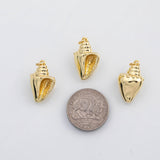 18K Gold PVD Sea shell conch seashell ocean beach summer charm s Charms - Tarnish Resistant