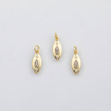 18K Gold PVD Evil eye charm s Charms - Tarnish Resistant