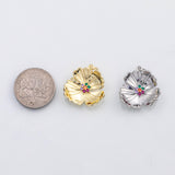 18K Gold PVD Poppy flower charm s Charms - Tarnish Resistant