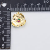 18K Gold PVD Poppy flower charm s Charms - Tarnish Resistant