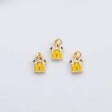 18K Gold PVD Castle charm Enamel Charm s Charms - Tarnish Resistant