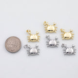 18K Gold PVD Crab charm s Charms - Tarnish Resistant