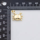 18K Gold PVD Crab charm s Charms - Tarnish Resistant