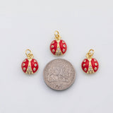 18K Gold PVD Lady bug ladybug charm s Charms - Tarnish Resistant