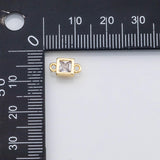 18K Gold pvd Square connector charm 5.5mm s Charms Charms - Tarnish Resistant