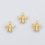 18K Gold pvd Bee insect charm s Charms - Tarnish Resistant