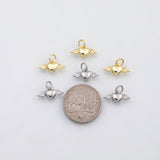 18K Gold PVD Flying heart charm s Charms - Tarnish Resistant