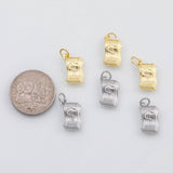 18K Gold PVD Money dollar bills charm s Charms - Tarnish Resistant