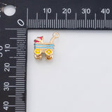 18K Gold PVD Baby Stroller charm - Tarnish Resistant