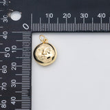 18K Gold PVD Man on moon face charm - Tarnish Resistant