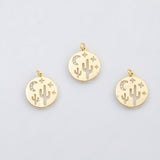 18K Gold PVD Cactus desert scene charm - Tarnish Resistant