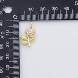 18K Gold PVD Flower charm Charm s Charms - Tarnish Resistant
