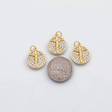 18K Gold PVD Jesus crucifix cross charm - Tarnish Resistant