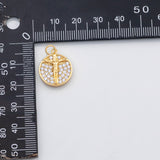 18K Gold PVD Jesus crucifix cross charm - Tarnish Resistant