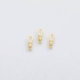 18K Gold PVD 5pcs fancy bail ends chains or s charm - Tarnish Resistant