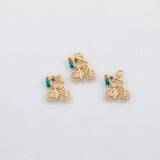 18K Gold PVD Bike bicycle charm - Tarnish Resistant