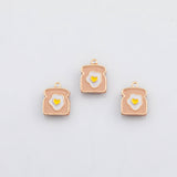 18K Gold PVD Egg on Toast charm - Tarnish Resistant
