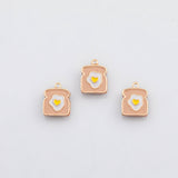 18K Gold PVD Egg on Toast charm - Tarnish Resistant