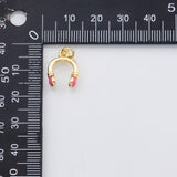 18K Gold PVD Headphones muisc charm - Tarnish Resistant