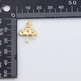 18K Gold PVD Umbrella charm - Tarnish Resistant