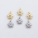 18K Gold PVD Flower charm - Tarnish Resistant