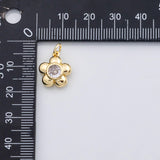 18K Gold PVD Flower charm - Tarnish Resistant