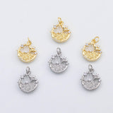 18K Gold PVD Whale tail ocean beach charm - Tarnish Resistant