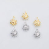18K Gold PVD Sun charm - Tarnish Resistant