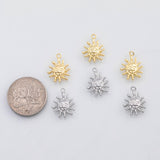 18K Gold PVD Sun charm - Tarnish Resistant