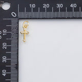 18K Gold PVD Cross charm - Tarnish Resistant