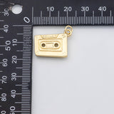 18K Gold PVD Cassette tape charm - Tarnish Resistant