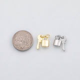 18K Gold PVD Key lock charm - Tarnish Resistant