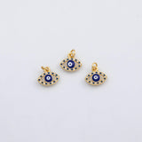 18K Gold PVD Evil eye charm black charm - Tarnish Resistant