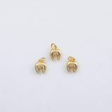 18K Gold PVD Tooth teeth charm - Tarnish Resistant