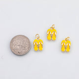 18K Gold PVD Flip flops charm - Tarnish Resistant