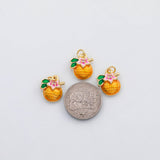 18K Gold PVD Coconut drink charm - Tarnish Resistant