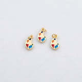 18K Gold PVD Color palette charm - Tarnish Resistant
