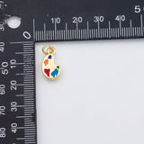 18K Gold PVD Color palette charm - Tarnish Resistant