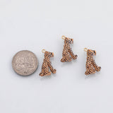 18K Gold PVD Jaguar Leopard Cheetah charm - Tarnish Resistant
