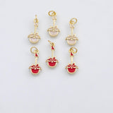 18K Gold pvd Guitar charm enamel charm - Tarnish Resistant