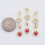 18K Gold pvd Guitar charm enamel charm - Tarnish Resistant