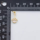 18K Gold PVD Guitar charm enamel charm - Tarnish Resistant