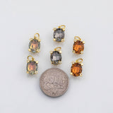 18K Gold PVD Crystal charms charm - Tarnish Resistant