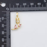 18K Gold PVD Rose flower charm - Tarnish Resistant