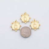 18K Gold PVD Mary saint charm multicolor - Tarnish Resistant