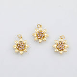 18K Gold PVD Flower charm - Tarnish Resistant