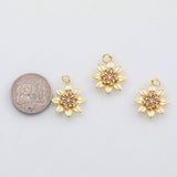 18K Gold PVD Flower charm - Tarnish Resistant